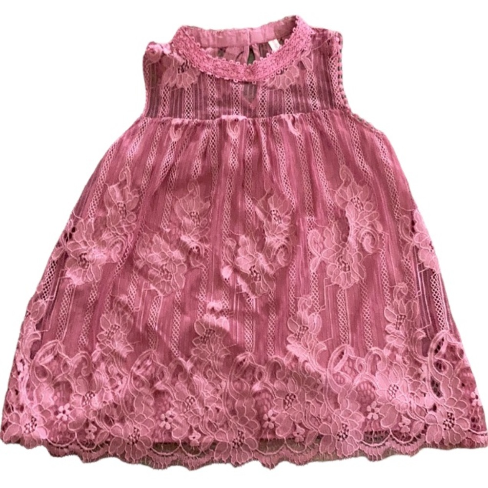 Pink Lace Sleeveless Shirt - Pretty Spring Top